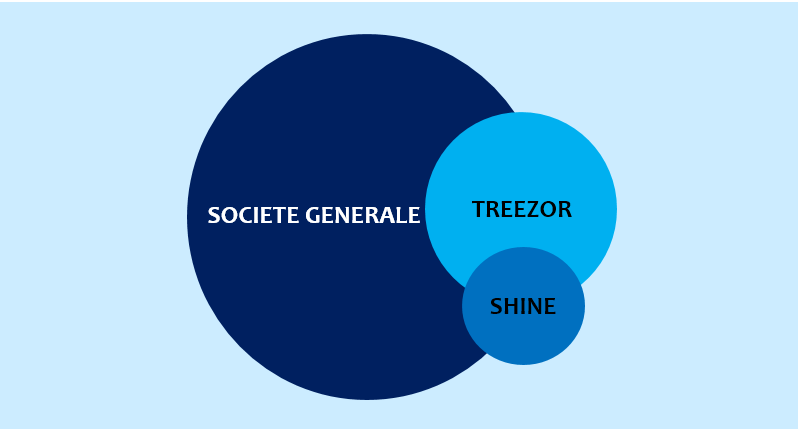 Possible post acquisition structure of SocGen with Treezor and Shine